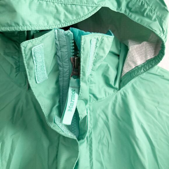 Marmot Kid Sz L (10-12) Green Windbreaker Waterproof Hooded Jacket Lightweight - Picture 8 of 16